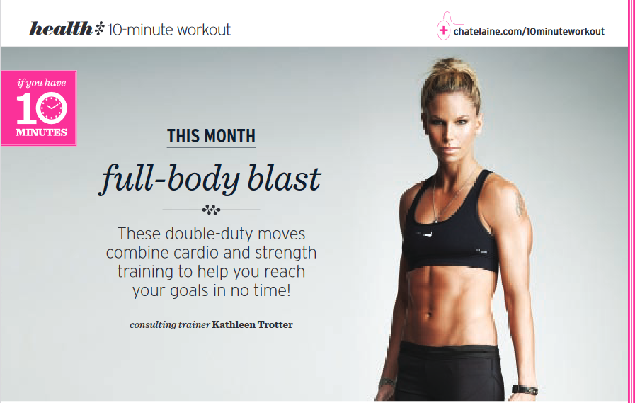 Chatelaine October: 10-minute Boot Camp